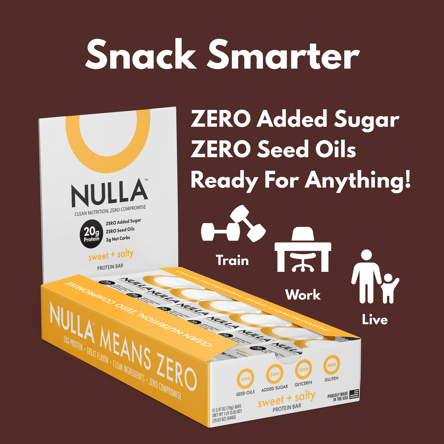 Nulla Protein Bar Box of 12