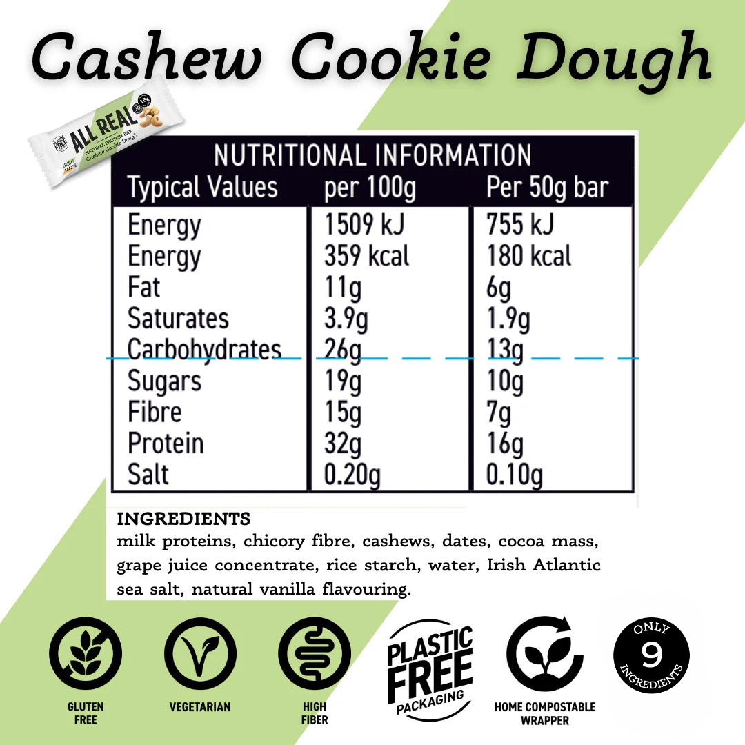 Cashew/Cookie Dough Protein Bar (x 12)