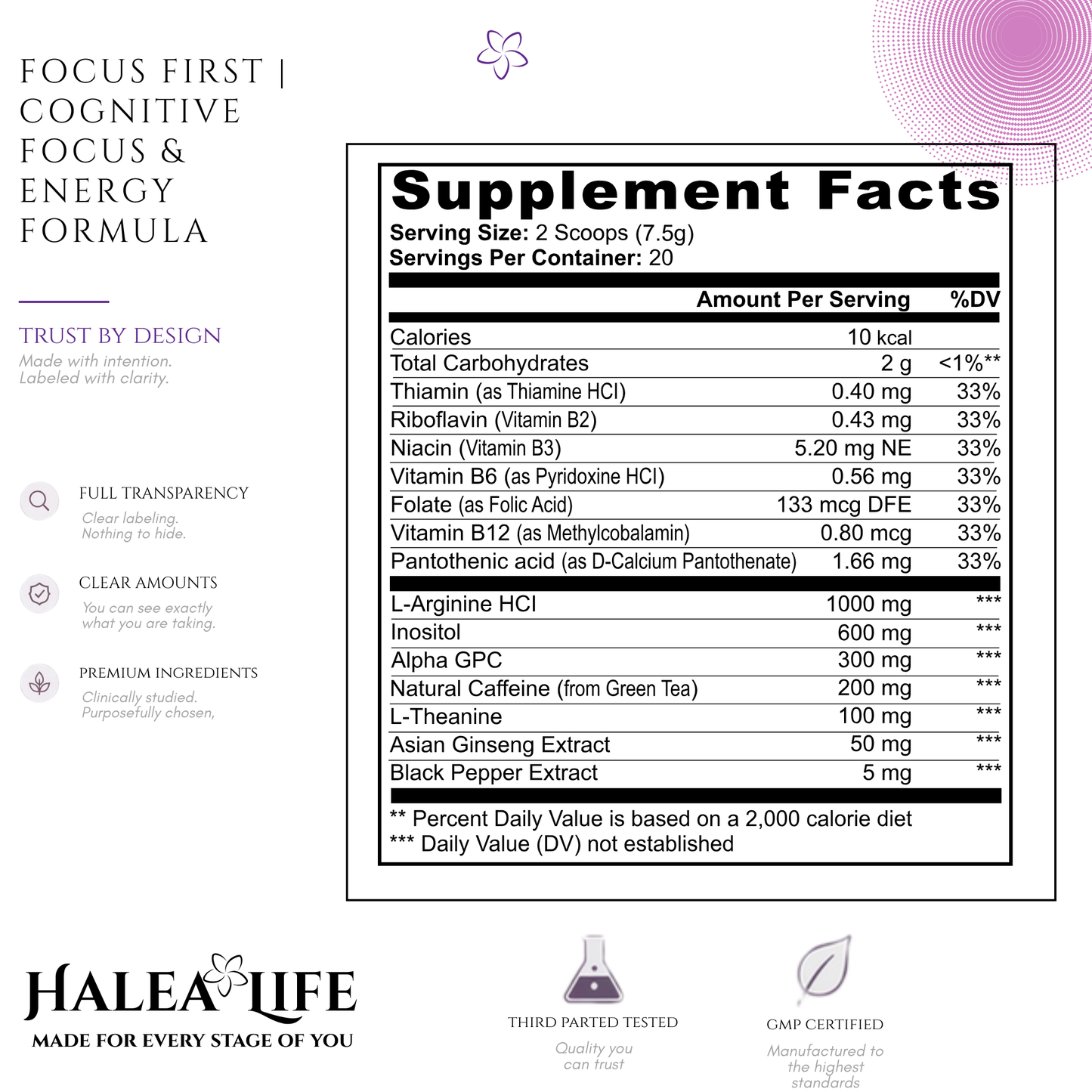 Focus First | Nootropic Energy & Concentration Drink Mix