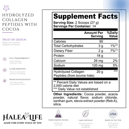 Hydrolyzed Collagen Peptides with Cocoa