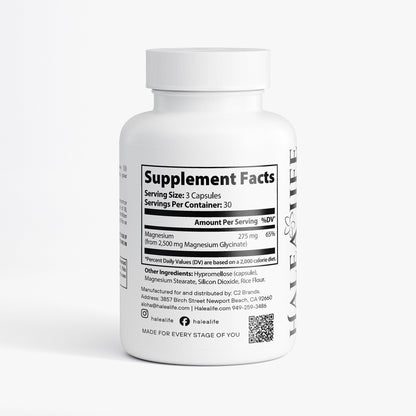 Magnesium Glycinate 2500mg | Sleep & Muscle Support Capsules