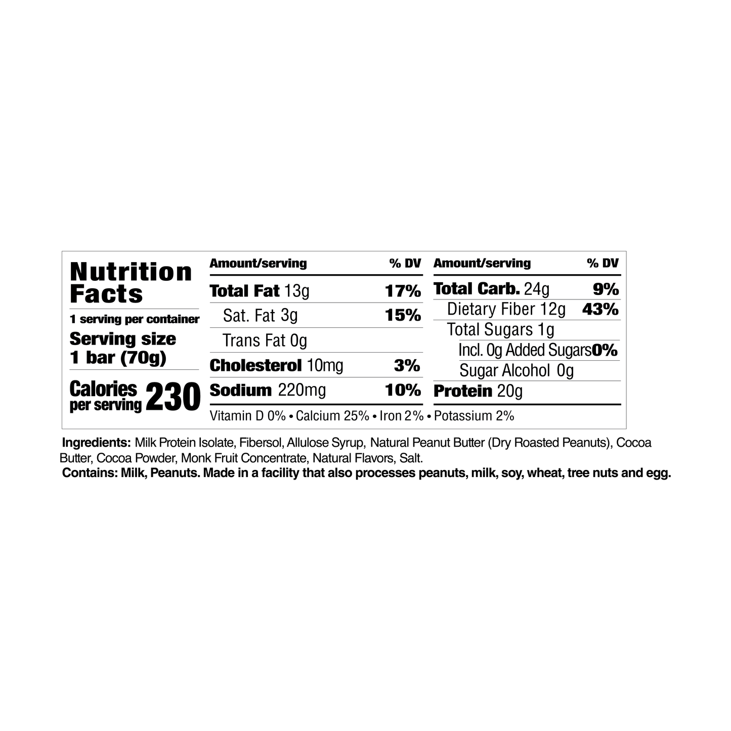 Nulla Protein Bar Box of 12